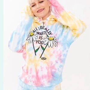 BSR by SAMII RYAN Zumiez tie dye All I really want is you sweatshirt